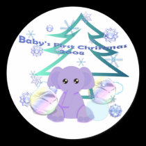 Premier Noël du bébé autocollants