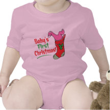 Premier Noël du bébé (fille) Body Pour Bébé
