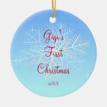 Premier ornement de flocon de neige de Noël de Gig