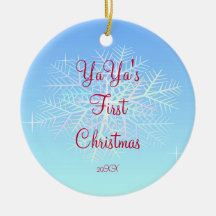 Premier ornement de flocon de neige de Noël de YaY