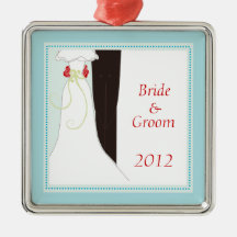 Premier ornement de mariage de Noël