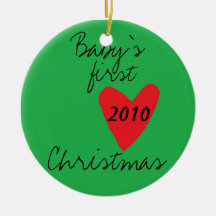 Premier ornement de Noël du bébé