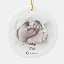 Premier ornement de photo de Noël du bébé