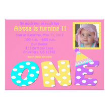 Premier rose Invitaiton de fille d'anniversaire Invitations