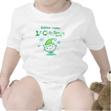 Premier T-shirt de Noël de bébés