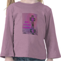 Premier T-shirt de sainte communion avec le nom