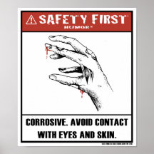 Première affiche Humour-Corrosive de sécurité