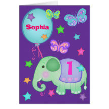 Première carte de petit gâteau de l'anniversaire d