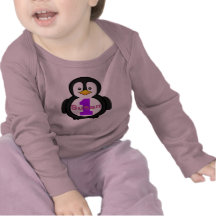 Première chemise de fille d'anniversaire de pingou t-shirt