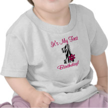 Première chemise de filles d'impression de zèbre d t-shirt