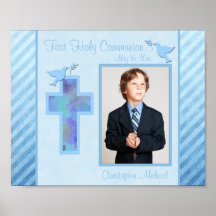 Première communion 8"" insertion de vue de la phot posters