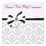 Première communion de damassé de croix noire rose  bristol