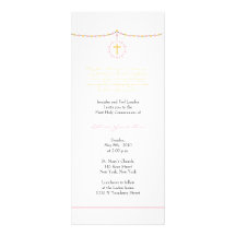 Première communion de fille invitation personnalisée