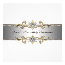Première communion de filles noires et blanches él invitation