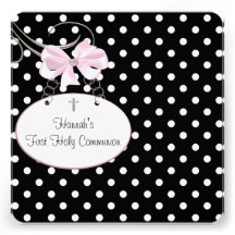 Première communion de polka de point de filles noi bristols personnalisés