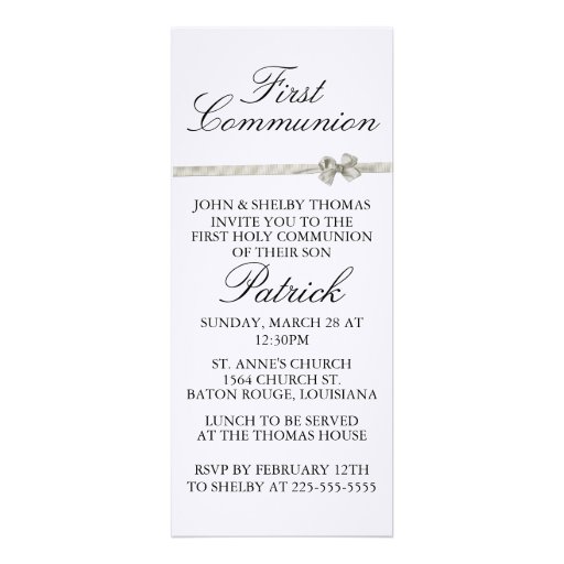 Première communion invitation personnalisable