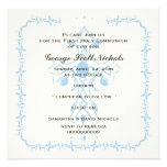 Première confirmation de communion de croix bleue invitations