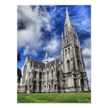 Première église HDR, Dunedin, Nouvelle Zélande Tirages Photo