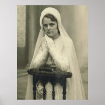 Première fille de sainte communion affiches
