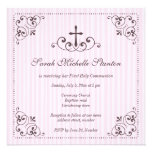 Première invitation de communion de filles élégant