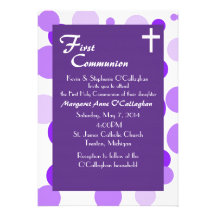 Première invitation de communion - fille