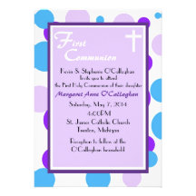 Première invitation de communion - fille