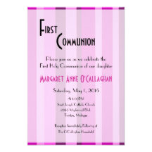 Première invitation de communion - fille