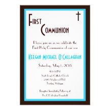 Première invitation de communion - garçon