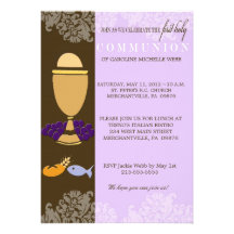 Première invitation de communion pour des garçons 