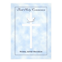 Première invitation de communion pour des garçons