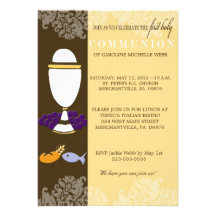 Première invitation de communion pour des garçons 