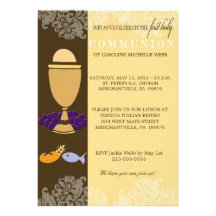Première invitation de communion pour des garçons 
