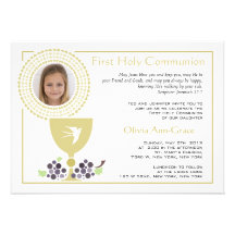 Première invitation de photo de communion