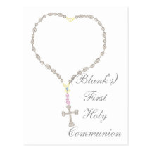 Première invitation de sainte communion carte postale