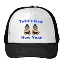 Première nouvelle année aa (aucune date) de jumeau casquette de camionneur