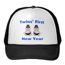 Première nouvelle année de jumeaux (aucune date) casquettes