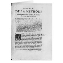Première page de "Discours de la Methode" par Rene Carte