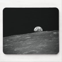 Première photographie d'un Earthrise pris par Apol Tapis De Souris