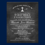 Première sainte communion de tableau décoratif invitations
