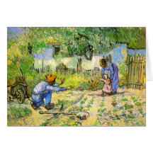 Premières étapes de Van Gogh (après millet) (F668) Carte De Vœux