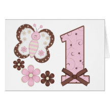 Premières invitations d'anniversaire de papillon r cartes