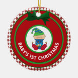 Premières vacances Elf de Noël de Babys personnali Ornement De Noël
