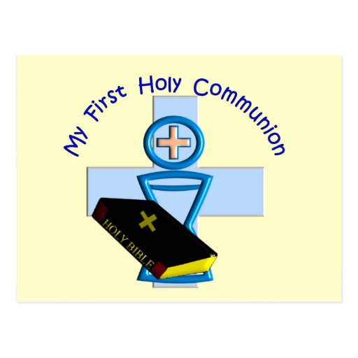 Premiers cadeaux de sainte communion pour des enfa carte postale