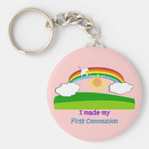 Premiers T-shirts et cadeaux de communion d'enfant Porte-clefs