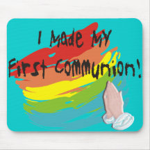 Premiers T-shirts et cadeaux de jour de communion Tapis De Souris