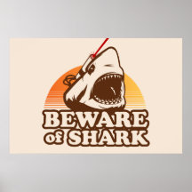 Prenez garde des requins avec des rayons laser De  Posters