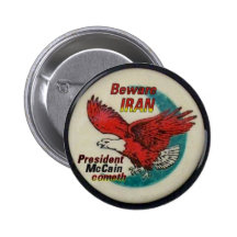 Prenez garde du bouton de l'Iran Pin's Avec Agrafe