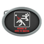 Prenez garde du maître de Kung Fu Boucles De Ceinture Ovales