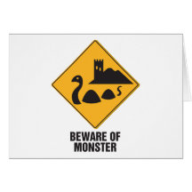 Prenez garde du monstre de Loch Ness Cartes De Vœux