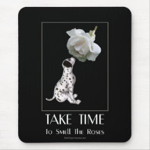 Prenez le chiot et le rose de temps Mousepad de mo Tapis De Souris